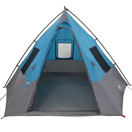 Tipi telt med tag med opbevaring Blå 383 x 338 x 217 cm taft