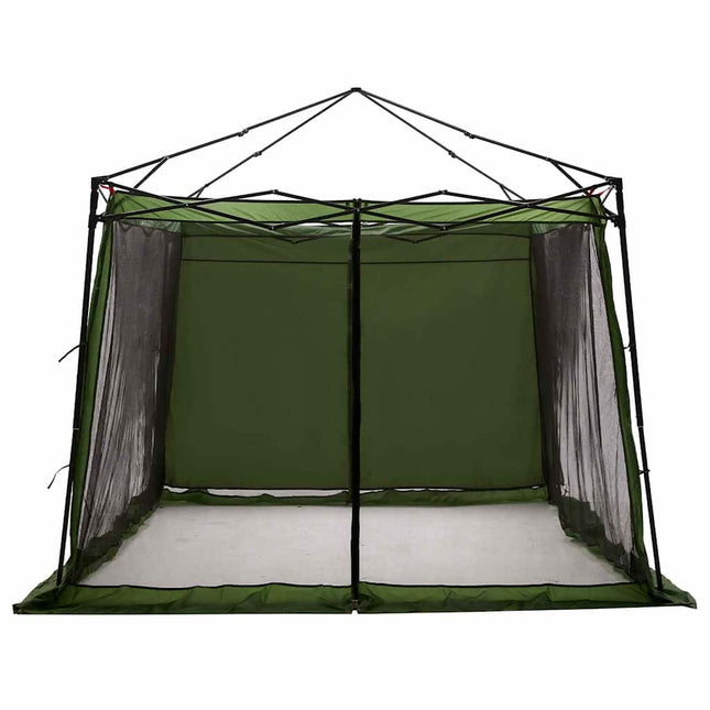 Indertelt med tag med opbevaring Grøn 303 x 303 x 196 cm taft