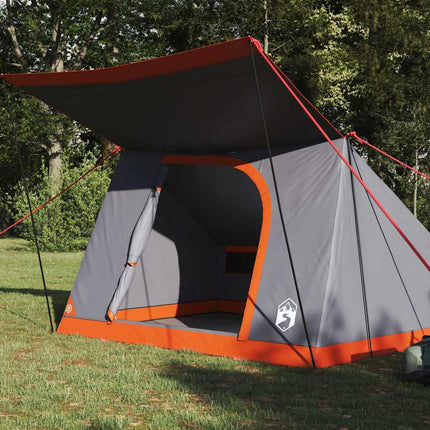 Camping telt 2-personers Vandtæt Grå og orange taft