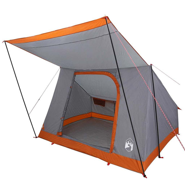 Camping telt 2-personers Vandtæt Grå og orange taft