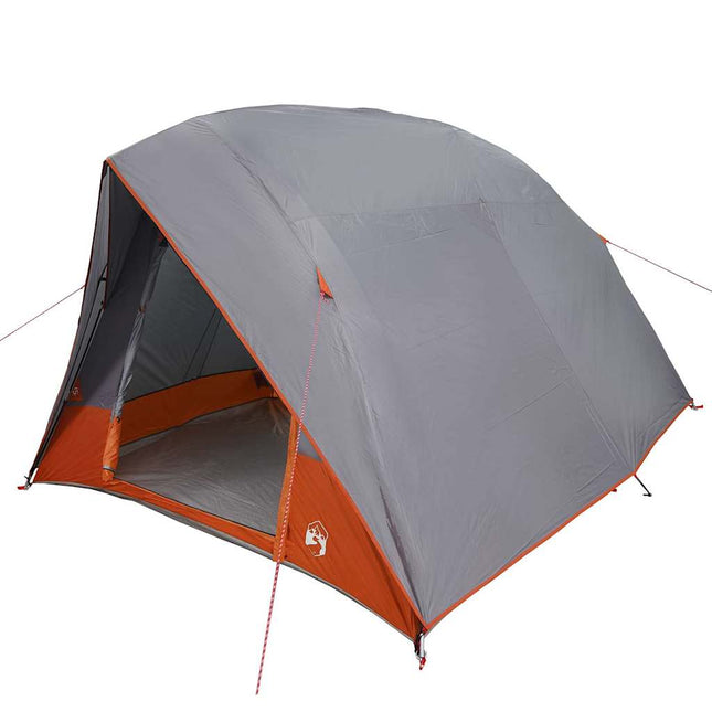 Camping telt 2-personers Vandtæt Grå og orange taft