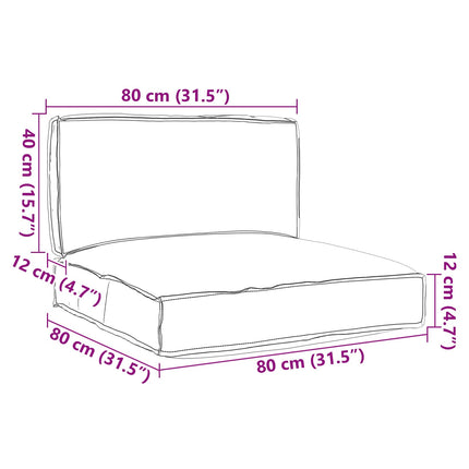 Palle Pudesæt Oxford stof Antracit 80 x 80 x 52 cm