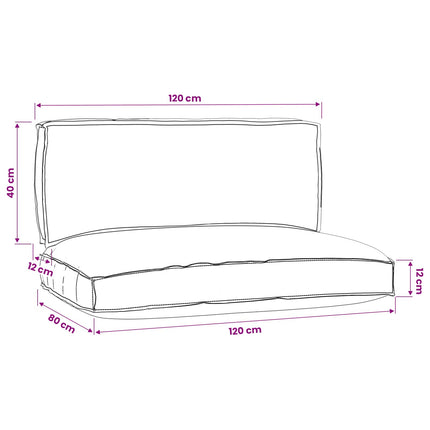 Palle Pudesæt Oxford stof Antracit 120 x 80 x 52 cm