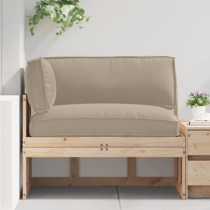 Palle Pudesæt 3 pcs Gråbrun Oxford stof