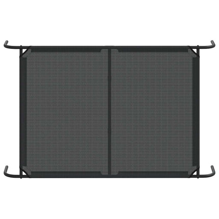 forhøjet hundeseng 130x80x20 cm textilene og stål sort