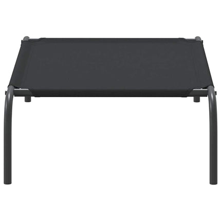 løftet hundeseng 90x50x20 cm oxfordstof og stål sort