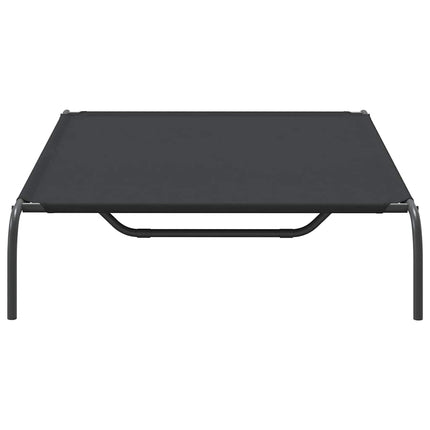 løftet hundeseng 130x80x20 cm oxfordstof og stål sort