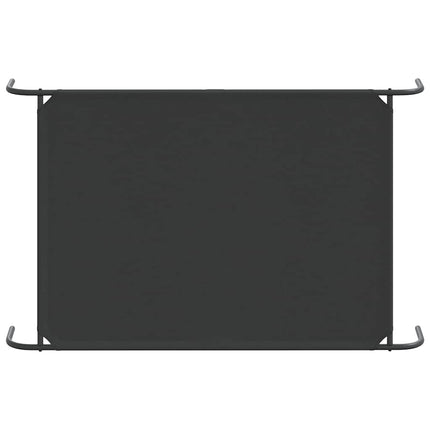 løftet hundeseng 130x80x20 cm oxfordstof og stål sort