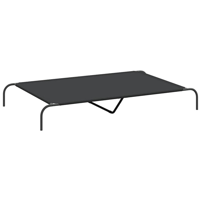 løftet hundeseng 150x90x20 cm oxfordstof og stål sort