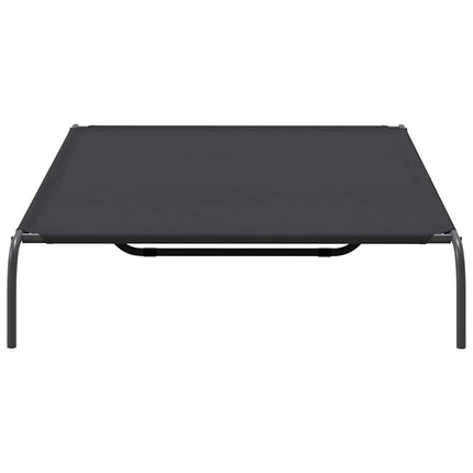 løftet hundeseng 150x90x20 cm oxfordstof og stål sort