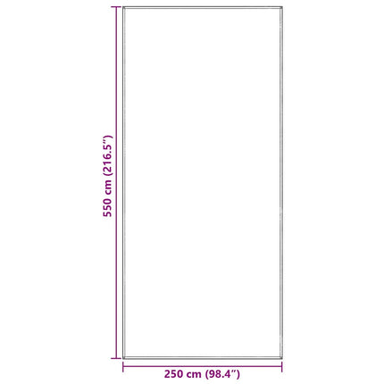 Telt tæppe Lysegrå 550 x 250 cm Polyethylen