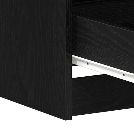 Bord med skuffe Sort eg 140 x 50 x 76 cm Konstrueret træ