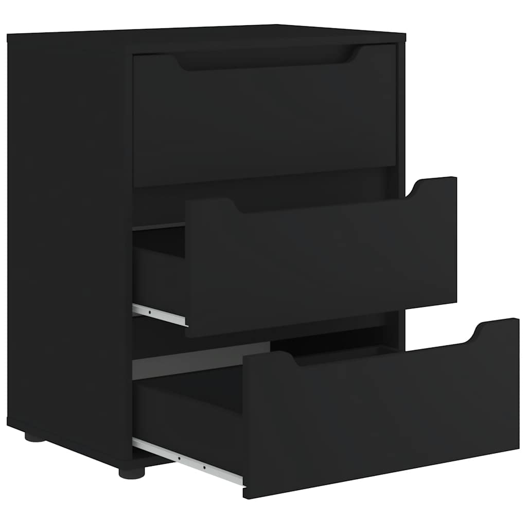 skænk VISNES 60x40x73 cm konstrueret træ sort