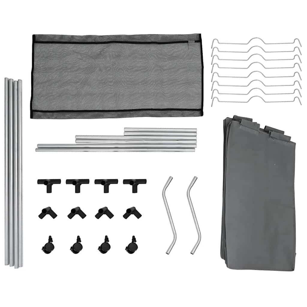 vasketøjskurv med hjul 4 rum grå