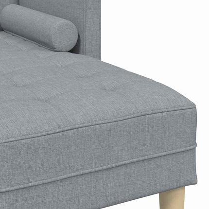 Sofa Sæt med pude Lysegrå Polyester