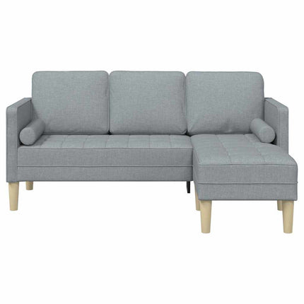 Sofa Sæt med pude Lysegrå Polyester