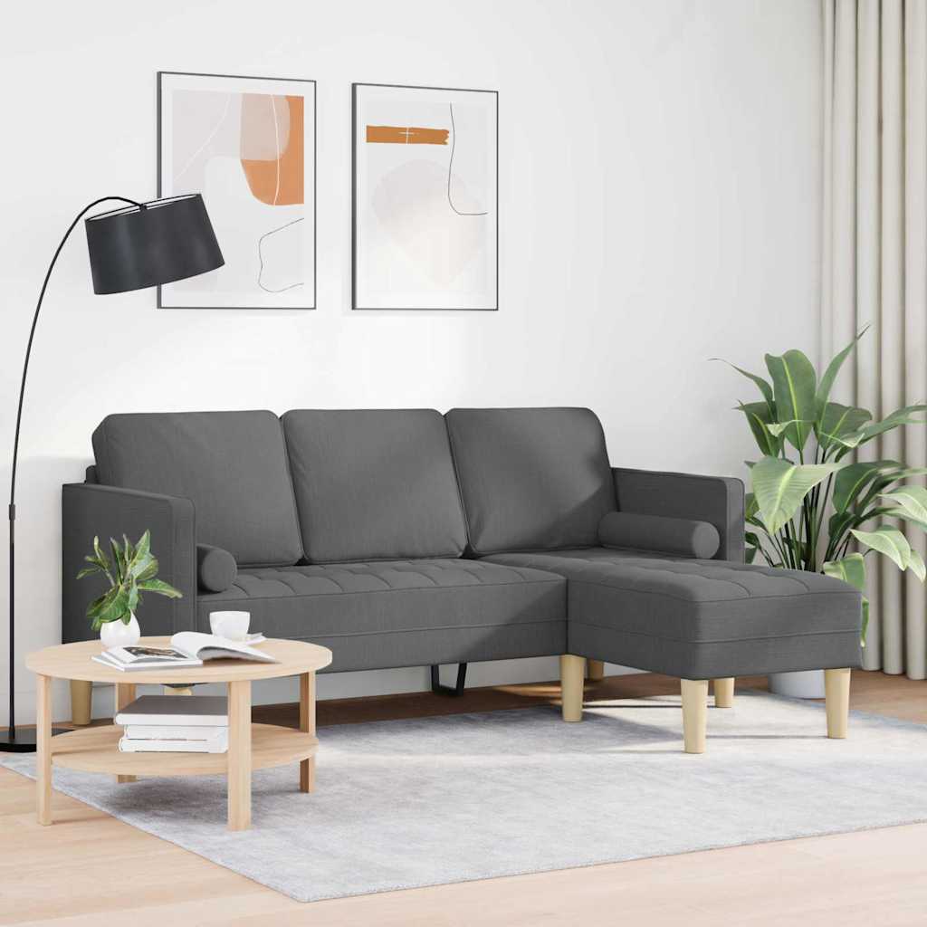 Sofa Sæt Mørkegrå 173 x 131 x 67 cm Stof