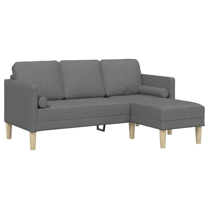 Sofa Sæt med pude Mørkegrå Polyester