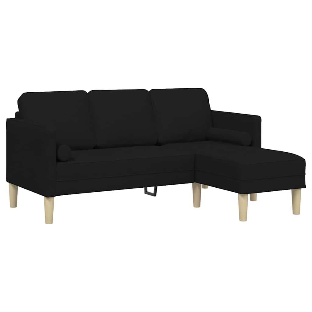Sofa Sæt Sort 173 x 131 x 67 cm Stof