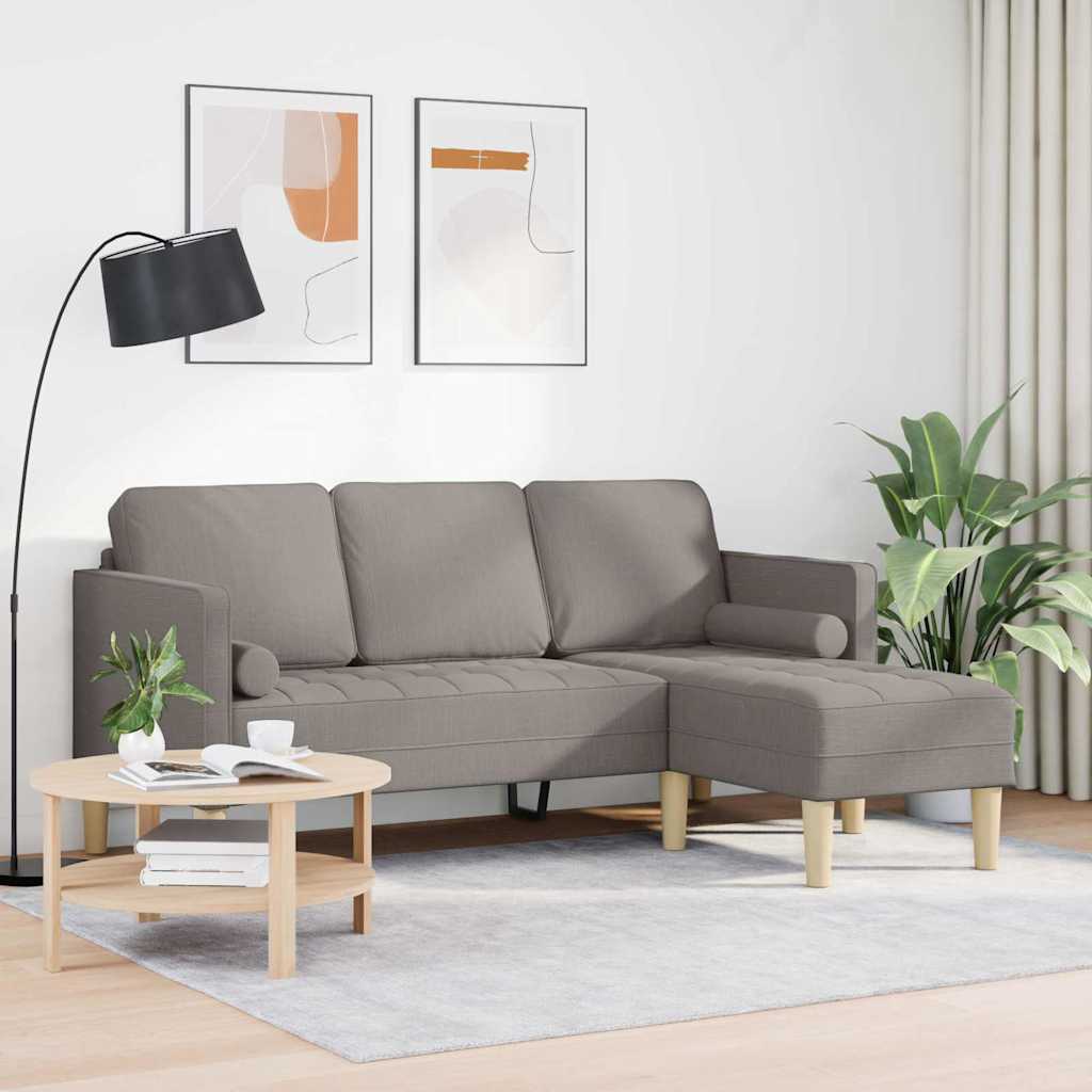 Sofa Sæt Gråbrun 173 x 131 x 67 cm Stof