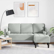 Sofa Sæt Lysegrå 173 x 131 x 67 cm Fløjl