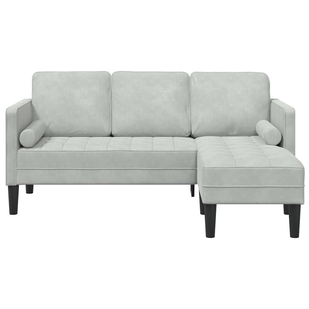 Sofa Sæt Lysegrå 173 x 131 x 67 cm Fløjl