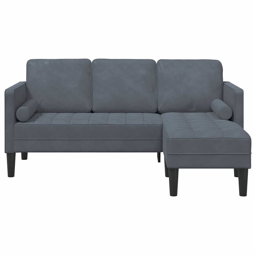 Sofa Sæt Mørkegrå 173 x 131 x 67 cm Fløjl