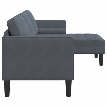 Sofa Sæt med pude Mørkegrå Polyester