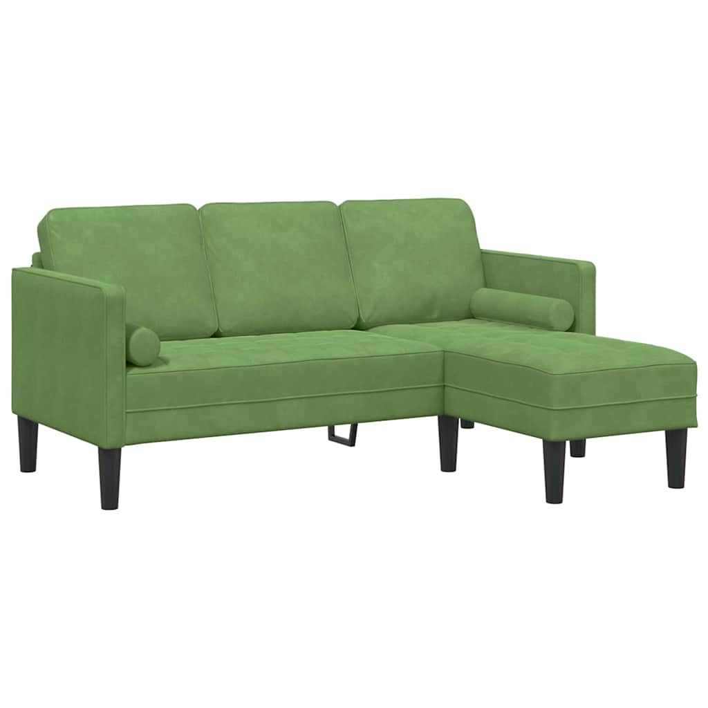 Sofa Sæt Lysegrøn 173 x 131 x 67 cm Fløjl