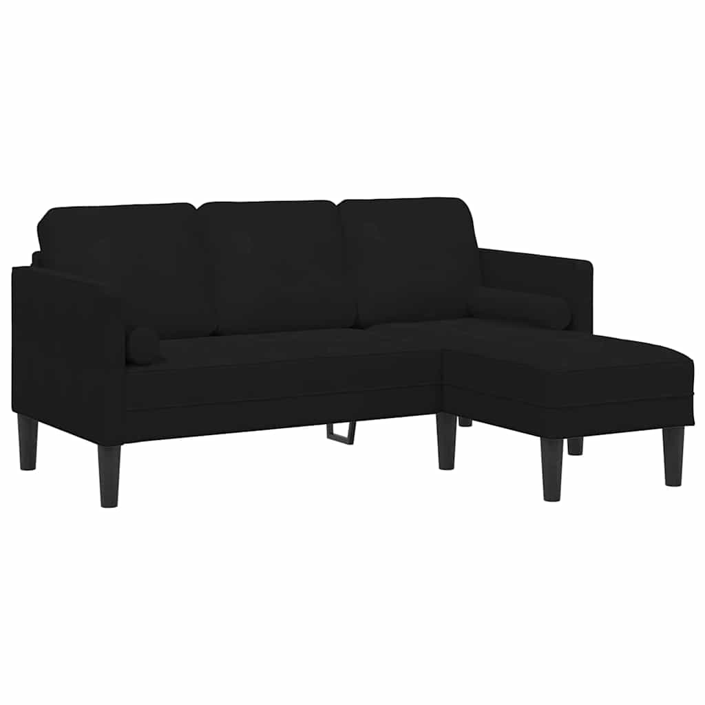 Sofa Sæt Sort 173 x 131 x 67 cm Fløjl
