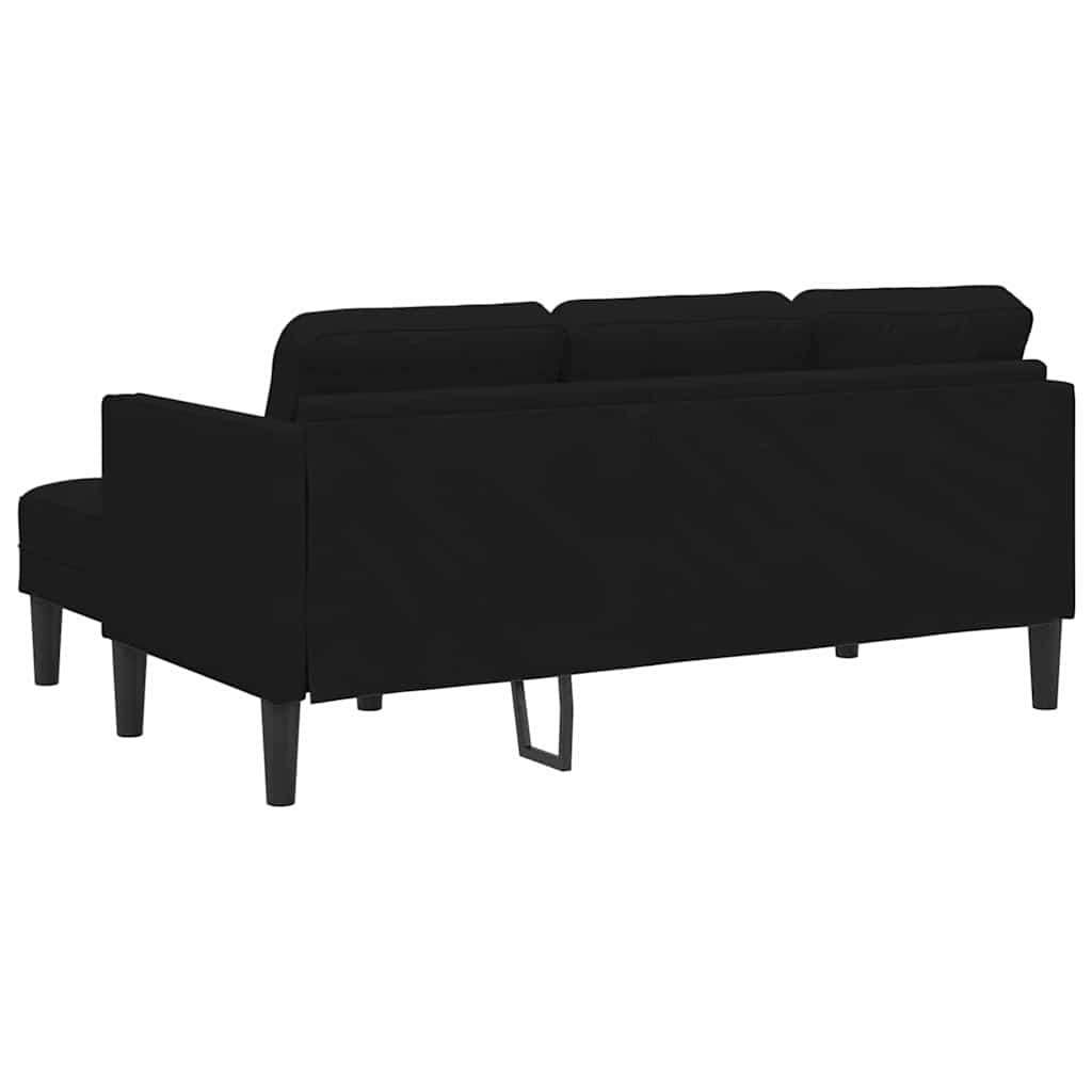 Sofa Sæt Sort 173 x 131 x 67 cm Fløjl