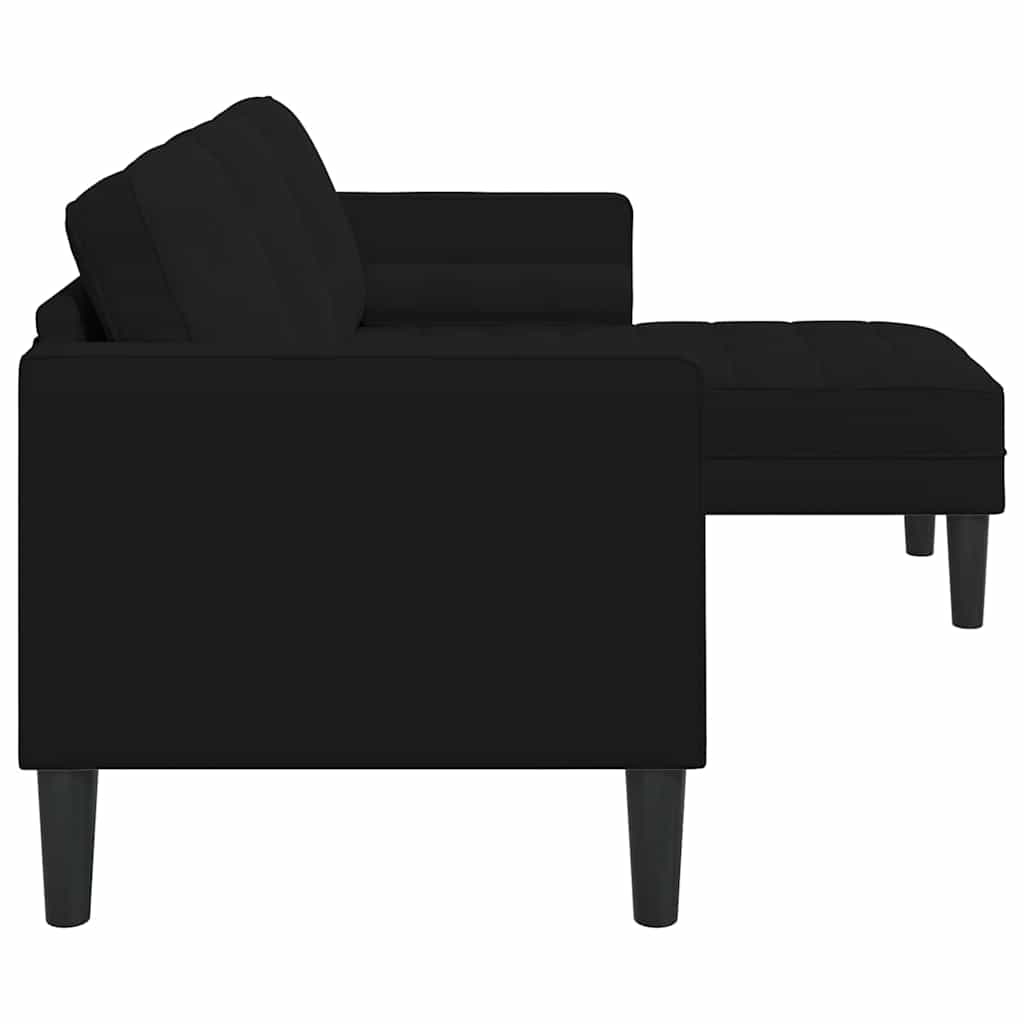 Sofa Sæt Sort 173 x 131 x 67 cm Fløjl
