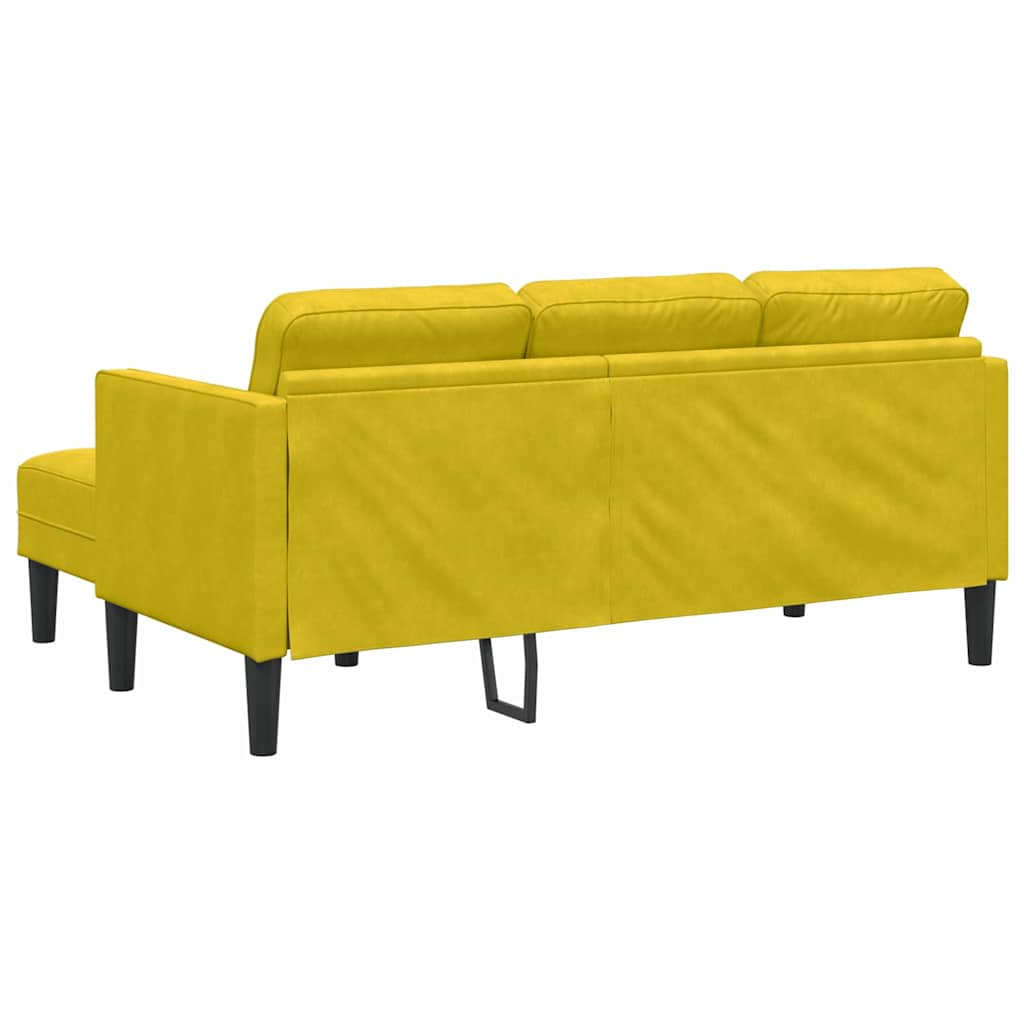 Sofa Sæt Gul 173 x 131 x 67 cm Fløjl