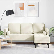 Sofa Sæt Creme 173 x 131 x 67 cm Fløjl