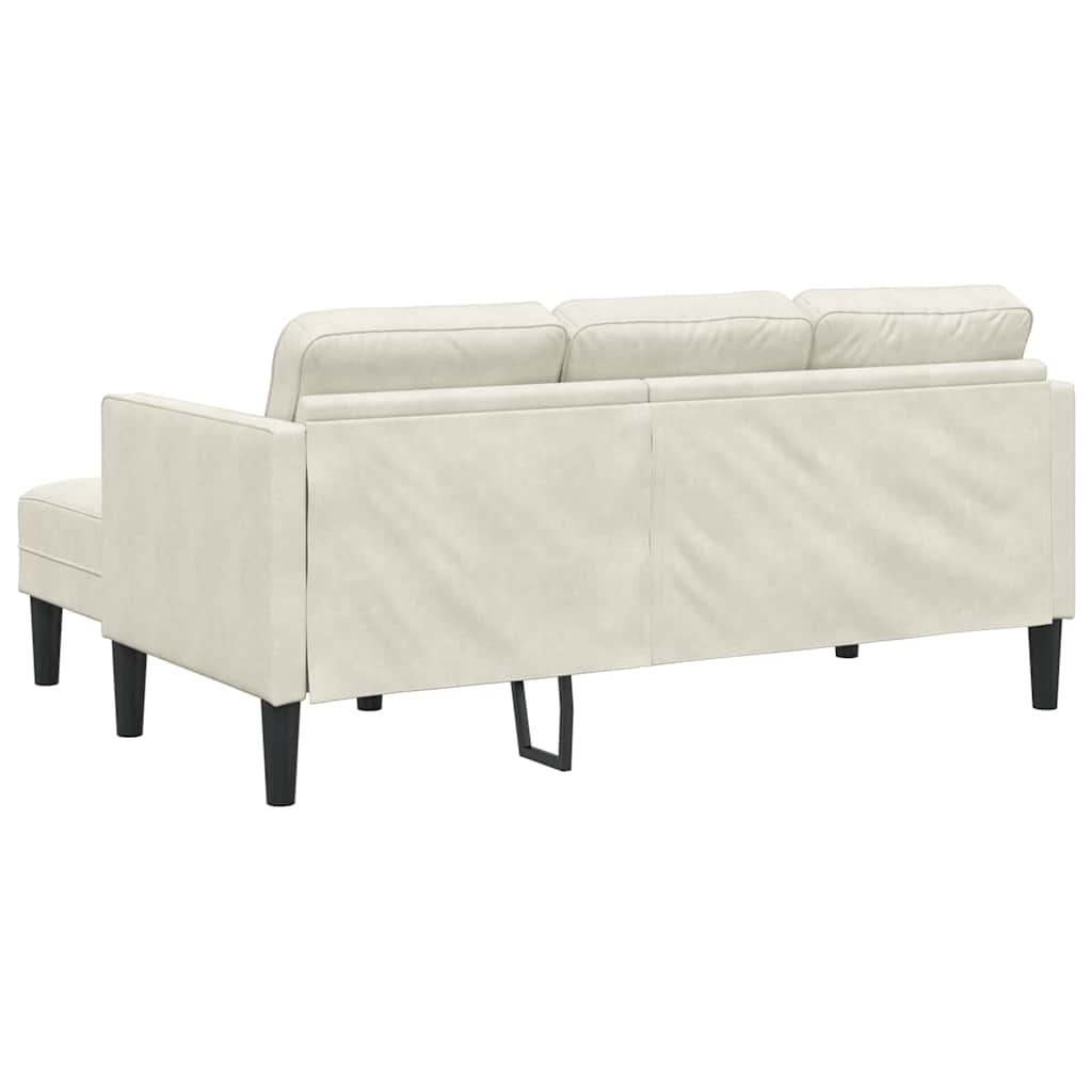 Sofa Sæt Creme 173 x 131 x 67 cm Fløjl