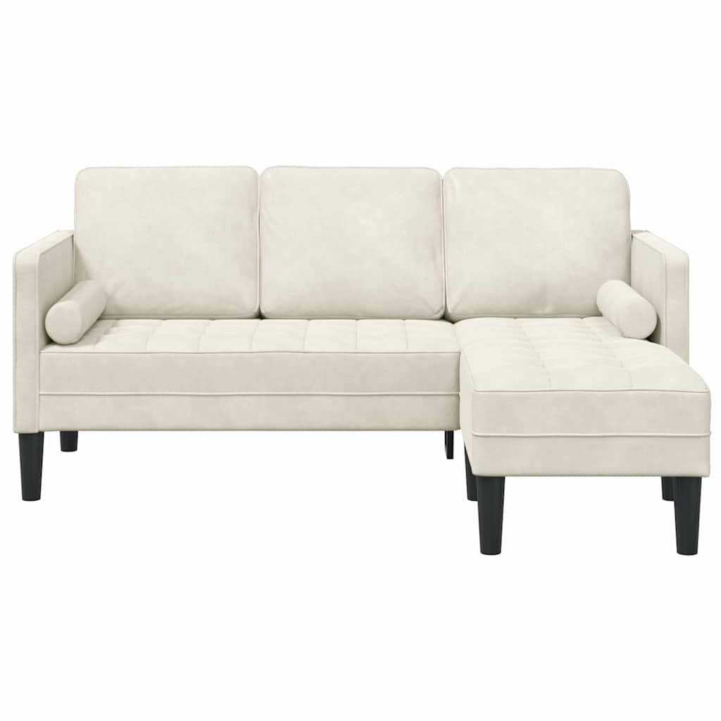 Sofa Sæt Creme 173 x 131 x 67 cm Fløjl