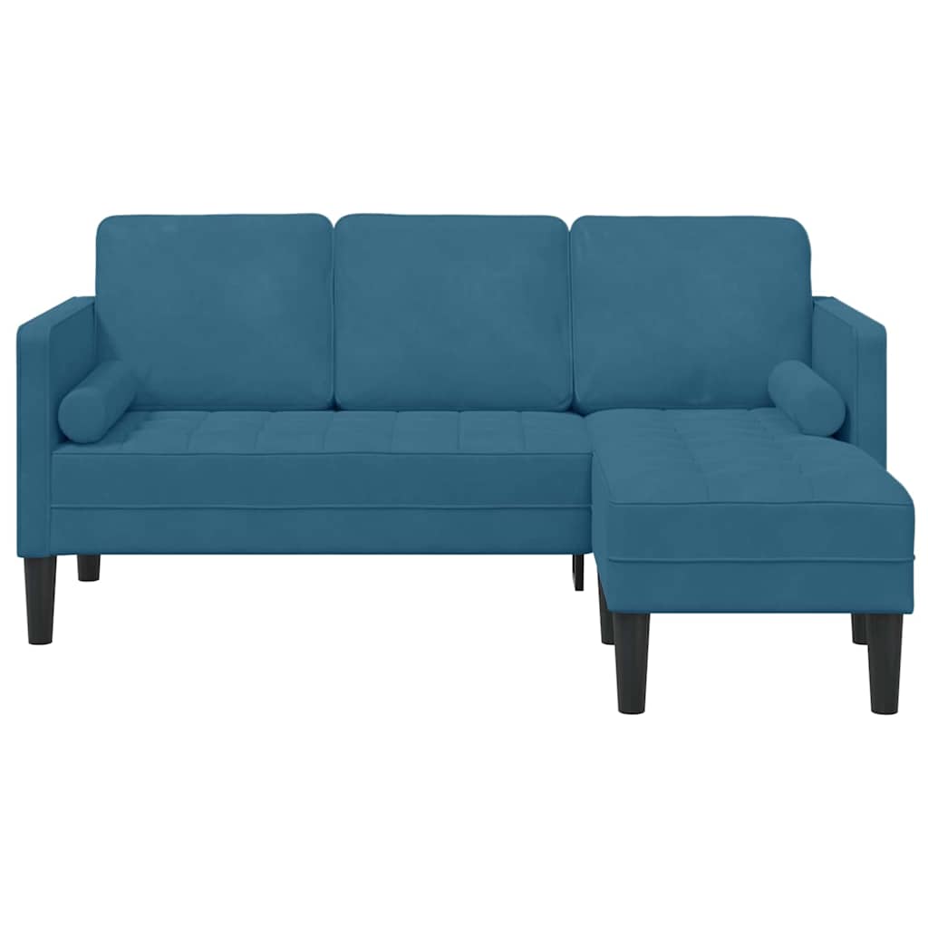 Sofa Sæt Blå 173 x 131 x 67 cm Fløjl