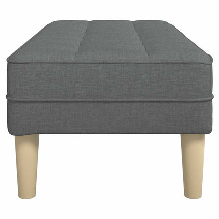 bænk med pude Mørkegrå 113 x 57 x 39 cm Stof