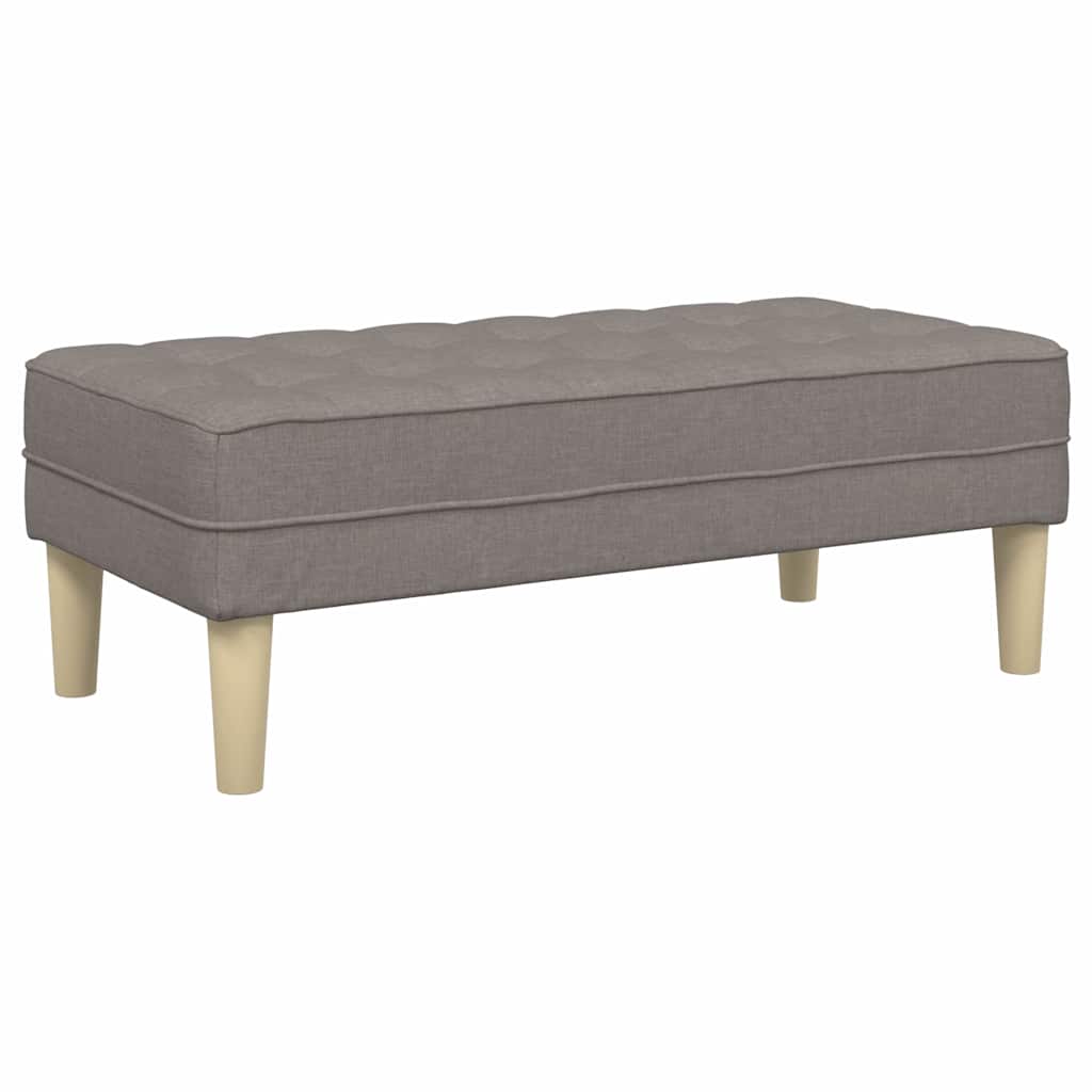 bænk med pude Gråbrun 113 x 57 x 39 cm Stof