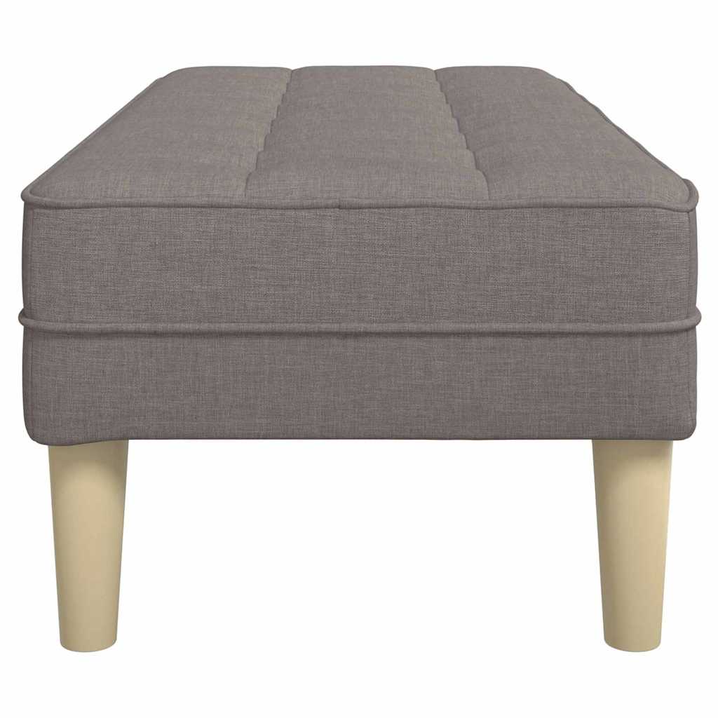 bænk med pude Gråbrun 113 x 57 x 39 cm Stof