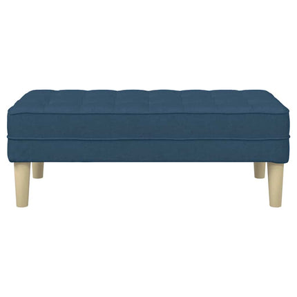 bænk med pude Blå 113 x 57 x 39 cm Stof