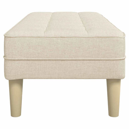 bænk med pude Linned 113 x 57 x 39 cm Stof