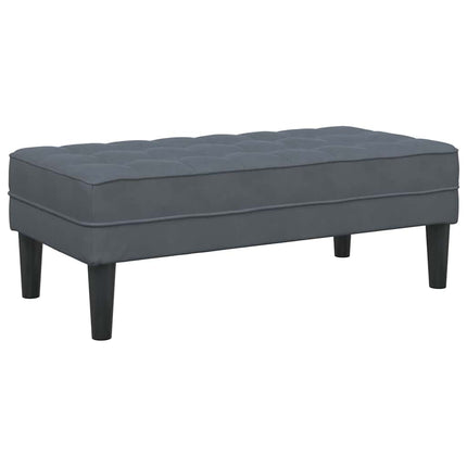 bænk med pude Mørkegrå 113 x 57 x 39 cm Fløjl