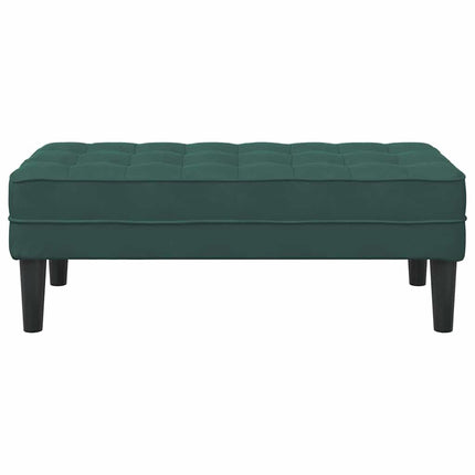 bænk med pude Mørkegrøn 113 x 57 x 39 cm Fløjl