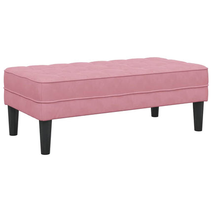 bænk med pude Lyserød 113 x 57 x 39 cm Fløjl