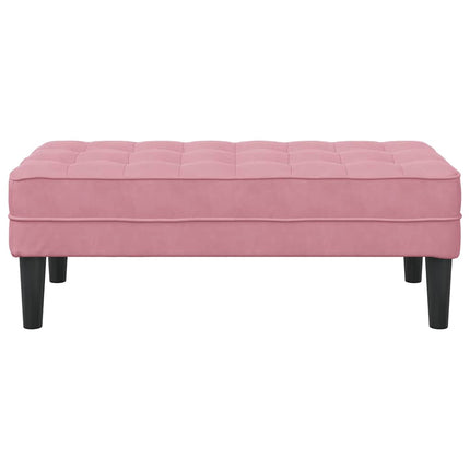 bænk med pude Lyserød 113 x 57 x 39 cm Fløjl