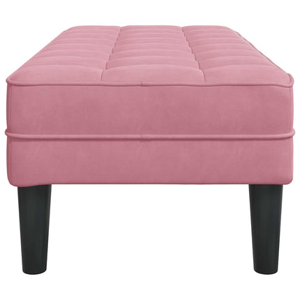 bænk med pude Lyserød 113 x 57 x 39 cm Fløjl