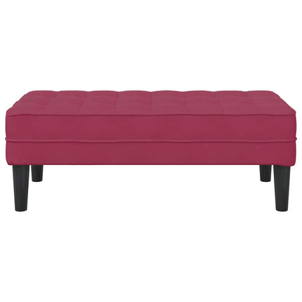 bænk med pude Vinrød 113 x 57 x 39 cm Fløjl
