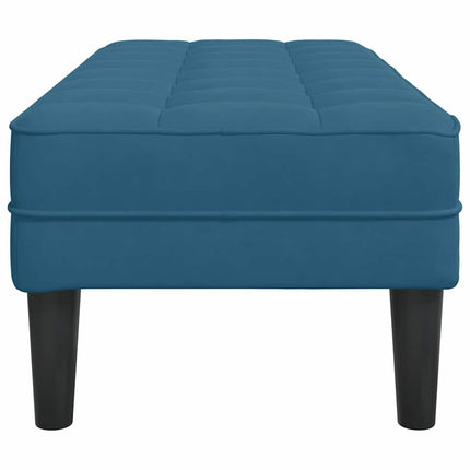 bænk med pude Blå 113 x 57 x 39 cm Fløjl
