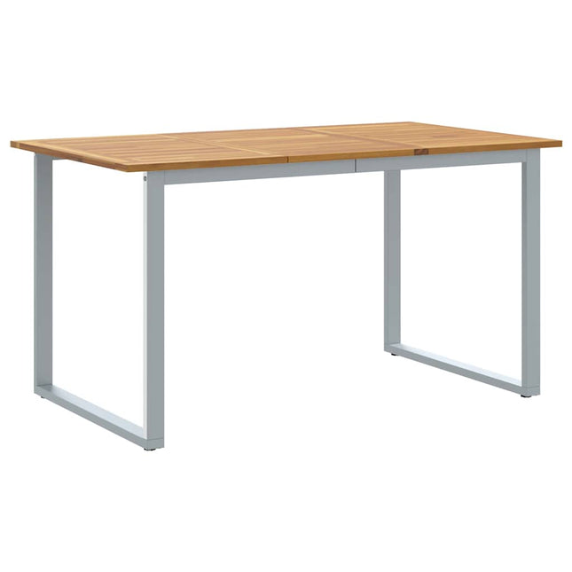 Havemøbel Bord Grå 140 x 80 x 75 cm Massivt Akacietræ